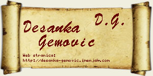Desanka Gemović vizit kartica
